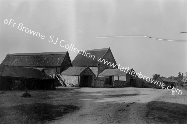 LANGLEY ABBEY FARM BUILDINGS FROM S.W.